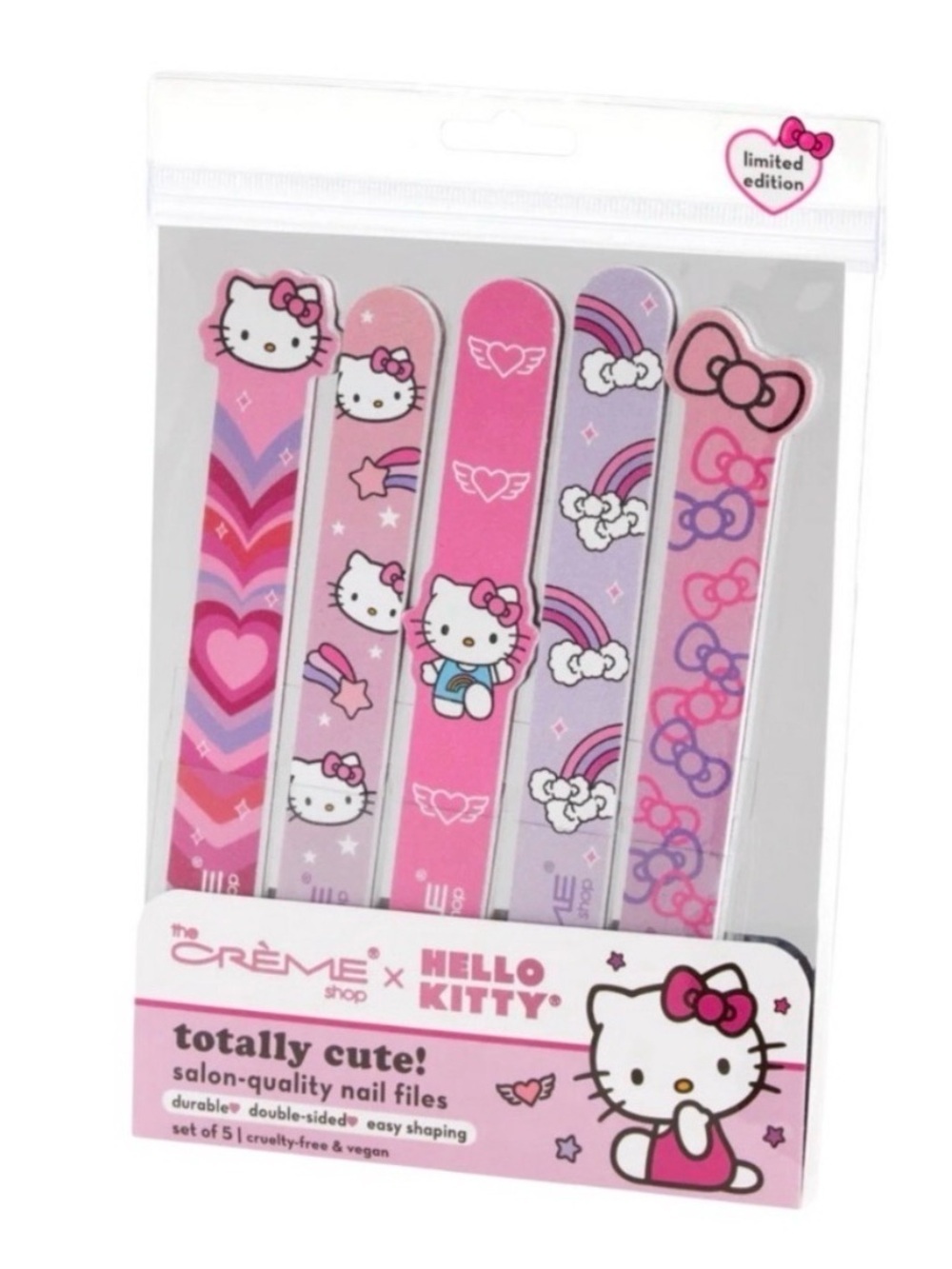 5 pack Hello Kitty Nail File Set by Crème Shop. New with tags!